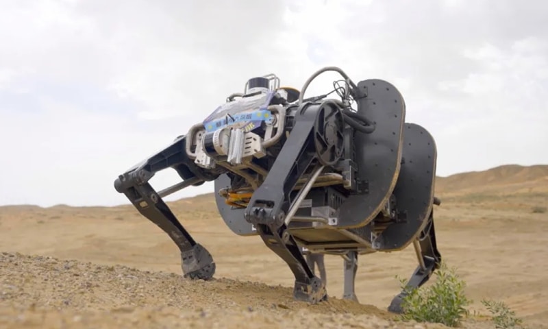 China developed a large quadruped robot, sometimes nicknamed the “yak,” capable of carrying up to 350 lb. It is currently being tested in various environments.