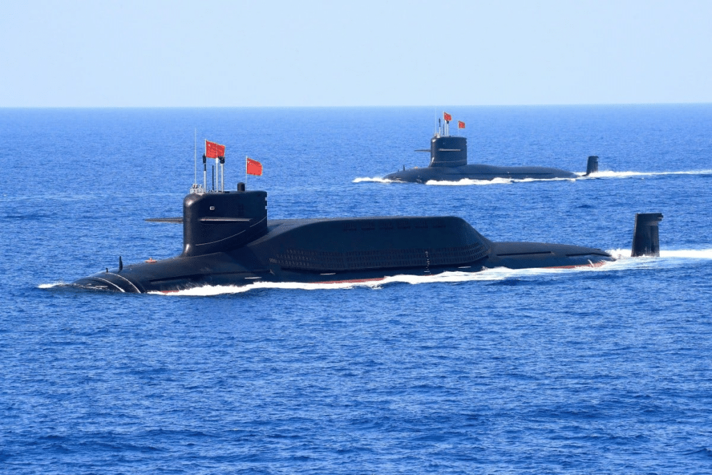 photo of Chinese nuclear-powered submarines