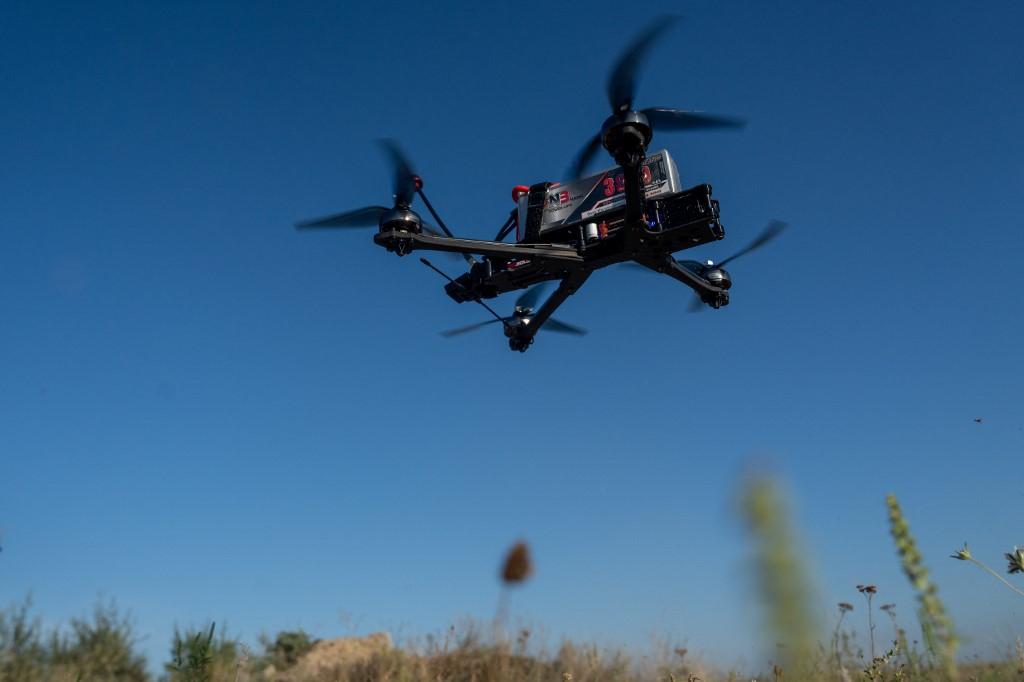 Photo of a drone in the air