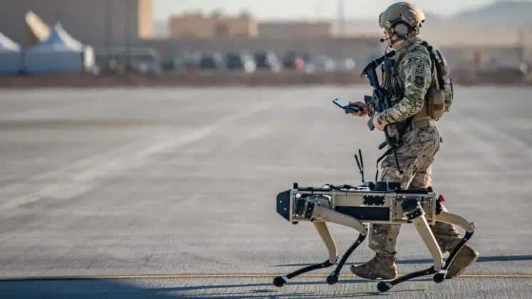 Ghost Robotics Vision 60 prototype was tested as part of the Advanced Battle Management System, which collects and fuses data from various systems