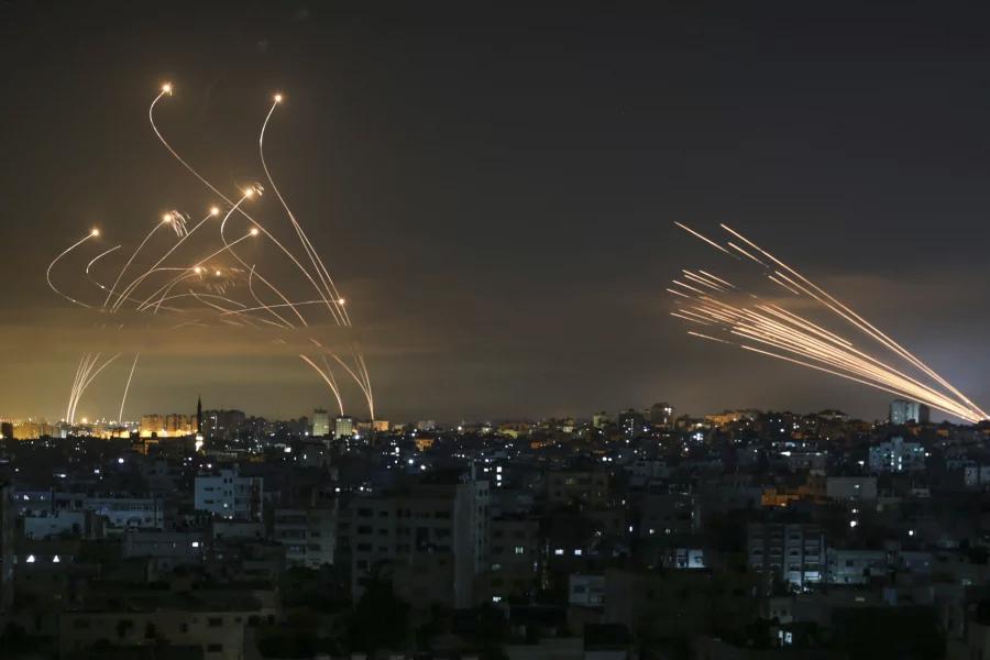 This image of the night sky over Gaza has become the perfect symbol of the forces on both sides in the latest Middle East conflict. The photo shows Palestinian rockets fired into Israel at Beit Lahia in the northern Gaza Strip on May 14, 2021, and how these projectiles collide with the Iron Dome missile shield at Ashkelon in southern Israel.