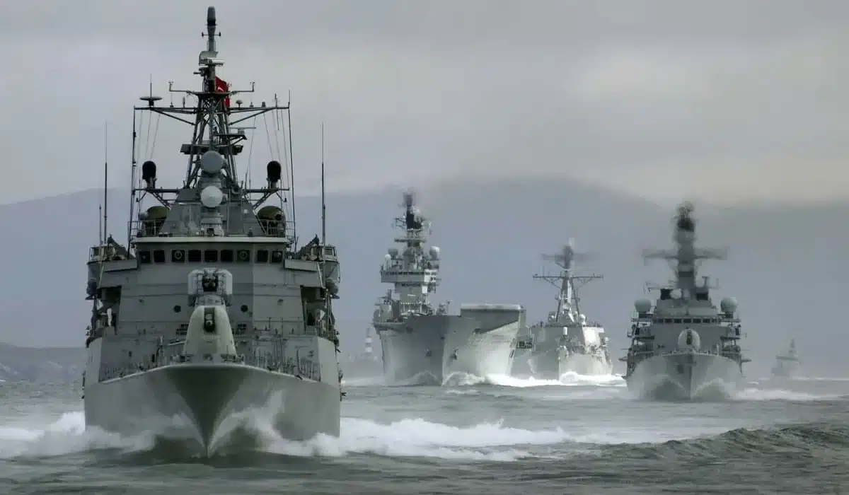 Picture of 5 NATO ships in Baltic