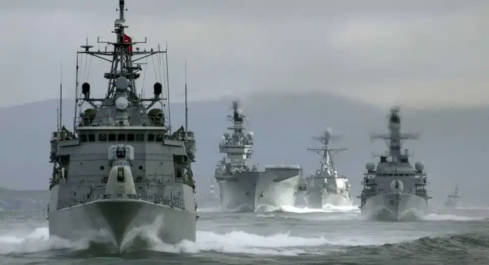 Picture of 5 NATO ships in Baltic