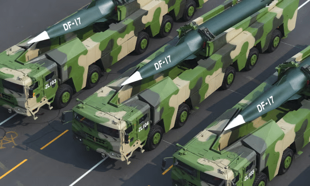 Vehicles carrying the DF-17 hypersonic ballistic missile