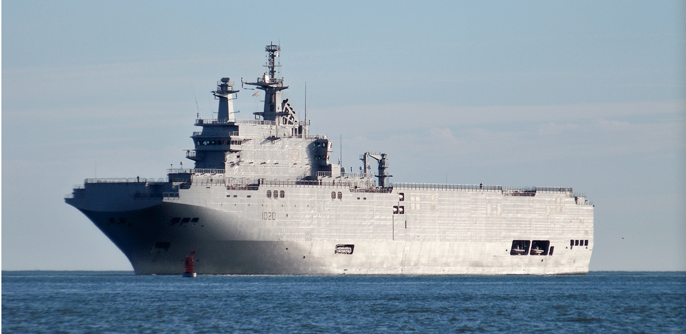 Mistral-class amphibious assault ships ENS Anwar el Sadat