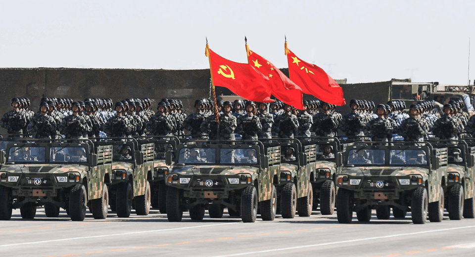 Photo of a Chinese army parade