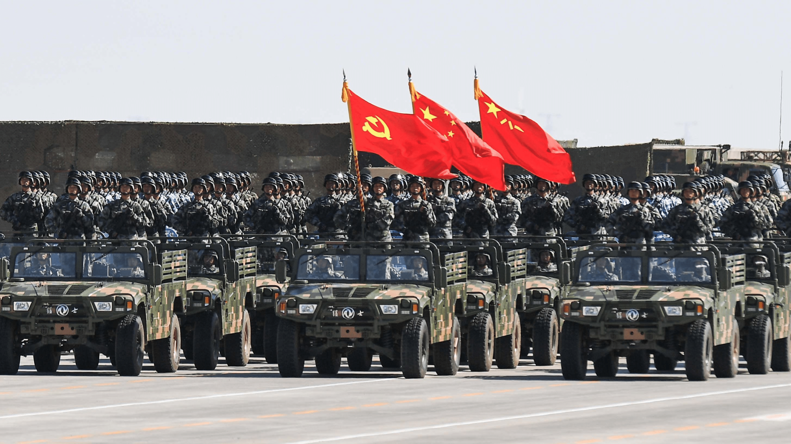 Photo of a Chinese army parade